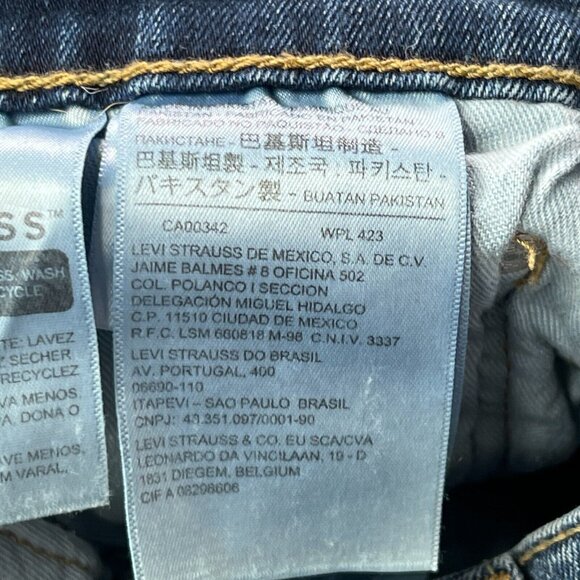 Levis 511 Jeans Mens 32 X 34 Blue Stretch Denim Slim Straight Leg - Picture 5 of 10